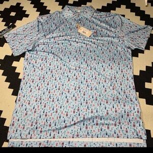 Peter Millar Blue Cocktail Print Shirt